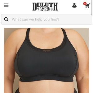 Duluth Trading Co Gray Sports Bra Racerback